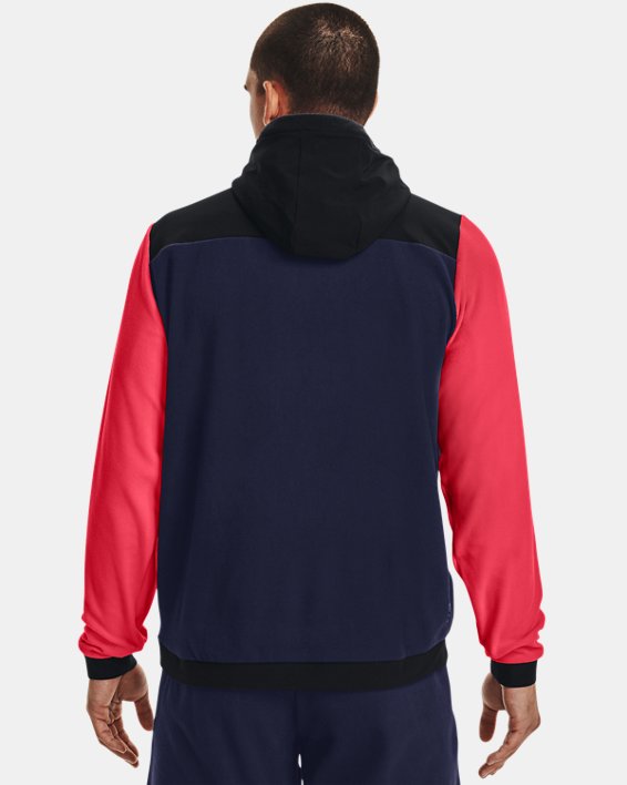 Men's UA RUSH™ Fleece Full-Zip Hoodie, Blue, pdpMainDesktop image number 1